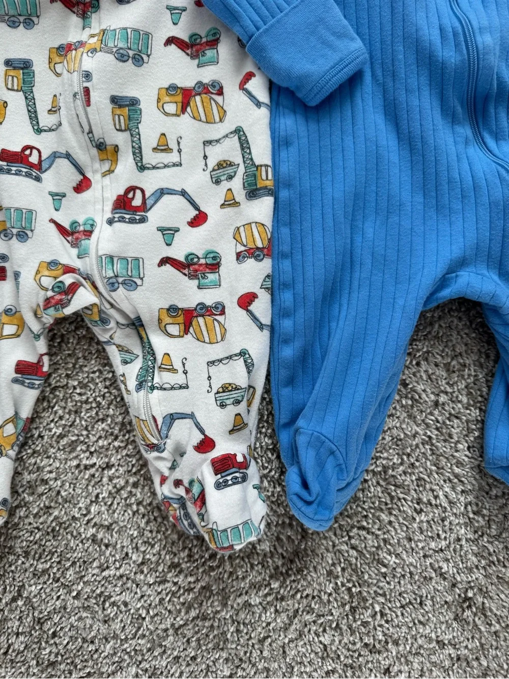 Baby Boy Sleeper Bundle 0-3 Months Mixed Print One-Piece Footies Set 7 Piece Lot